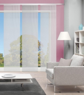 Vision S Schiebegardine 3ER SET ROM, Paneelwagen (3 St), halbtransparent, HxB: 260x60, Schiebevorhang 3er Set Uni