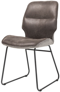 Stuhl Ravi, Metall, Stoff, Grau, 48 x 88 x 63 cm