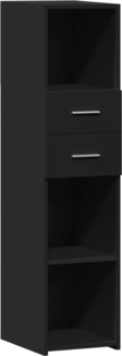 vidaXL Highboard Schwarz 30x42,5x124 cm Holzwerkstoff 846153