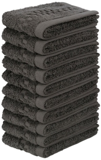 my home Waschlappen Regona, Seiftücher (30x30cm), flauschig und weich, 500 gr/m², (Set, 10-St), Premium Handtücher mit Bordüre, Handtuch-Set, 100% Baumwolle