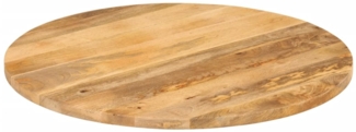 vidaXL Tischplatte Ø 80x3,8 cm Rund Massivholz Mango 370067
