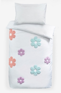 Next Bett-Set Bettgarnitur mit Applikationen und Gänseblümchen, Bezug: Polyester (recycelt)