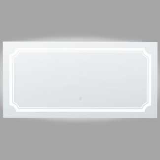 LED-Badezimmer-Spiegel ARROMACHNES 120 cm 60 cm Silber