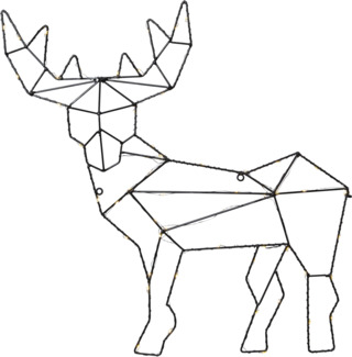 LED-Design-Rentier "Cupid", schwarz, 49 cm