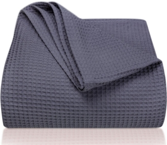 Laynenburg Tagesdecke LAYNENBURG Tagesdecke Waffelpique Baumwolle 150x200–240x260 cm, Wohndecke als Sommerdecke, Bett-Überwurf, Couch-Überwurf, Sofa-Decke