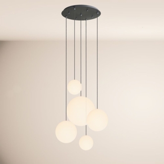 s.luce Orb 5-flammige Galerielampe Modular Weiß, Schwarz