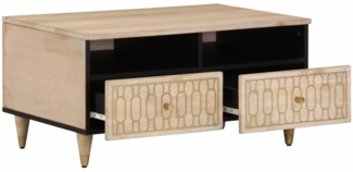 Couchtisch, Sofatisch 80x54x40 cm Massivholz Mango