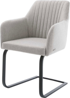 Freischwinger Greg-Flex Stripes Hellgrau Freischwinger flach Schwarz Taschenfederkern