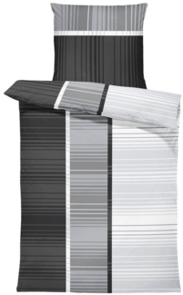 One Home Bettwäsche Modern, Mikrofaser, 4 teilig, grafisch und gestreift, Komfortgröße