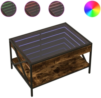 vidaXL Couchtisch mit Infinity-LED Räuchereiche 70x50x38 cm 847704
