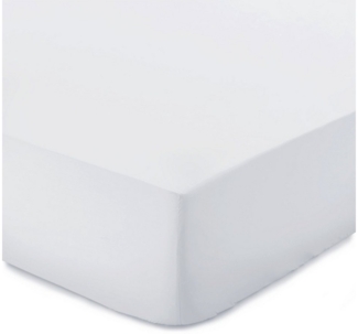 Urbanara Spannbettlaken Spannbetttuch Perpignan I 100% Baumwolle, Perkal, Gummizug: Ja, (1 Stück), Schlichtes Perkal-Bettlaken - Made in Portugal