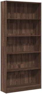 vidaXL Bücherregal Braun Eichen-Optik 80x24x176 cm Holzwerkstoff 857859