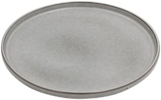 Speiseteller 27 cm rund, Steingut, Moderner grauer Essteller