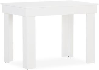 Esstisch Esszimmertisch Weiß 90x60 cm Holztisch Küchentisch Holz Tisch Massiv Wohnzimmertisch