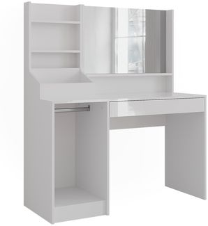Schminktisch Sherry Weiß/Weiß Hochglanz 119.8 cm 3 Teile Vicco