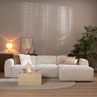 Bronx71 Ecksofa Maine Bouclé off white rechts