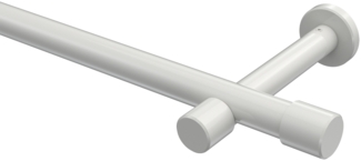 Gardinenstangen-Set Prestige Santo 160 cm, 1-läufig (ohne Ringe), 20 mm Ø Weiß