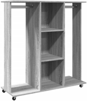 vidaXL Kleiderständer mit Rollen Grau Sonoma 102x38x110 cm 848036