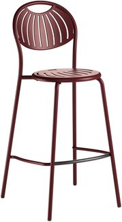 2er Set Coupole Barhocker rot