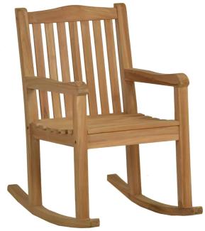 MiaMöbel Teak Schaukelstuhl Massivholz Teak Modern