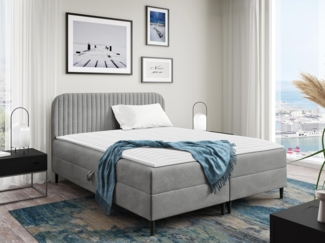 Boxspringbett Briheg 1 (Farbe: Coral 75, Größe: 200 x 200)