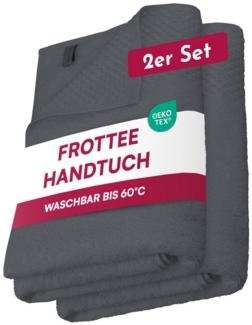 Clinotest Duschtücher Frottee 2er Set 70x140 cm - aus 100% Baumwolle, kochfest