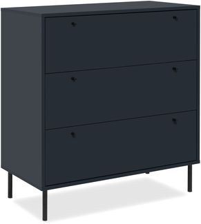 Schubkastenkommode >Caracas< in Navy blau - 80 x 90 x 40 cm (BxHxT)