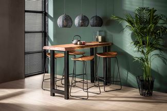 KAWOLA Barhocker LEMMY Set 4-tlg. Akazie massiv natur 73 x 40 x 42 cm