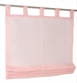 Kutti Raffrollo Brondby, mit Schlaufen, freihängend, halbtransparent, Polyester, Schlaufen
