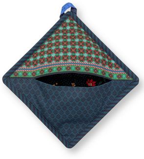 PiP Studio Topflappen Square Berry Blues Topflappen blau 22cm, (Topflappen)