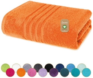 Lavea Badetuch Bali Duschtuch 100x150 cm Duschtuch 70x140 cm, Weiches Bio-Baumwollfrottee (1-St), pflegeleicht, GOTS-zertifiziert, extra saugstark mit 500g/m²