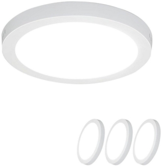 Nettlife LED Panel Badezimmer 18W 23CM Rund Weiß Deckenleuchte Flach Modern, LED fest integriert, Kaltweiß, Wohnzimmer Badezimmer Flur Kinderzimmer Schlafzimmer