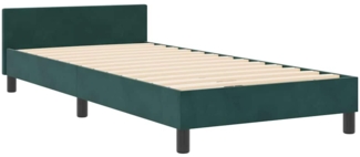 vidaXL Bettgestell mit Kopfteil Dunkelgrün 180 x 200 cm Samt 3344960