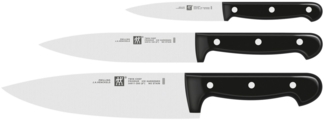 Zwilling Messer-Set TWIN Chef 2 (Set, 3-tlg, 1 Spickrmesser (10 cm), 1 Fleischmesser (16 cm), 1 Kochmesser (20 cm), Sonderschmelze, Ergonomisch, Robust, Langlebig
