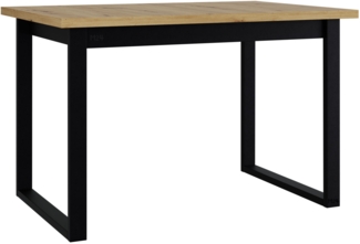 Esstisch Idunes III S (Farbe: Artisan Eiche - L / Schwarz Metall)