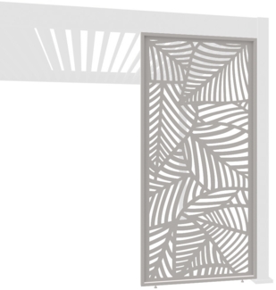 Weide Dekorative Wand für Weide Pergola | Blattdesign Ivory Sand | aus Aluminium