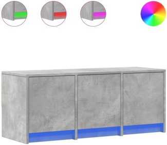 vidaXL TV-Schrank LED Betongrau 97x34x40 Holzwerkstoff 852239