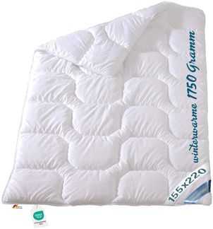 Extra warme Winter Bettdecke Duo Steppbett Baumwollbezug 155x220 95°