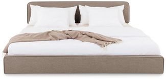 IDIMEX Polsterbett LATINI, Bett 160x200 cm mit höhenverstellbarem Kopfteil und Lattenrost Greige