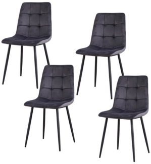 HTI-Living Esszimmerstuhl Stuhl Mesa Velvet 4er-Set (Set, 4 St), Esszimmerstuhl Samt