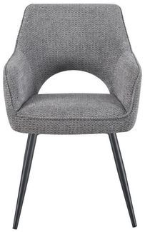 DUBI Möbel Armlehnstuhl Thomas, 4-Fuss Gestell Schwarz 2er-Set