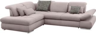 set one by Musterring Ecksofa SO 4100 mit komfortablen Federkern und Kopfteilverstellung, wahlweise mit Bettfunktion und Sitztiefenverstellung, L-Form