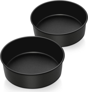 Homikit 20cm Edelstahl Kuchenform Backform Antihaft Rund-Tortenform
