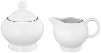 Seltmann Weiden Milchkännchen Seltmann Weiden Lido Black Line Zuckerdose + Milchkännchen 2 tlg. Set, (Spar-Set)