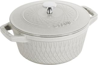 Staub La Cocotte Cocotte 24 cm, rund, Weisser Trüffel, Gusseisen