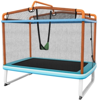 COSTWAY Gartentrampolin rechteckig, mit Sicherheitsnetz