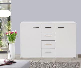 Schubladenkommode Sideboard Pamela 130cm weiß