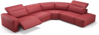 Sofanella Sofalandschaft LENOLA Ledercouch Echtleder Big Sofa in Rot XL: 332 Breite x 109 Tiefe