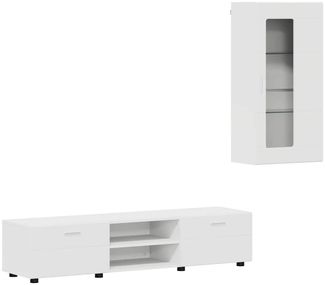 vidaXL TV-Schrankset mit Schubladen mit Tür FLORIN Weiß Holzwerkstoff 3397924