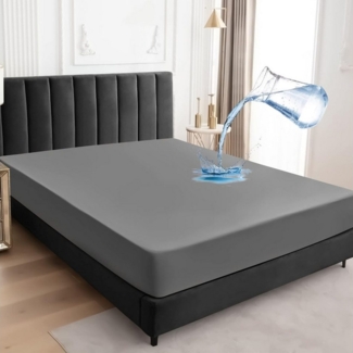 Matratzenauflage Baumwolle Atmungsaktive Matratzenschoner Matratzenauflage HAUSS SPOLE, 100% Wasserdicht,gummiband,atmungsaktiv, langlebig